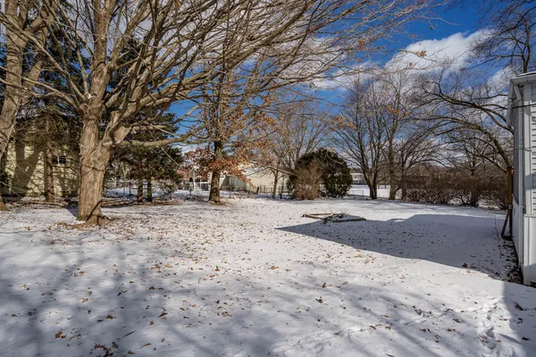 a view of road covered with snow