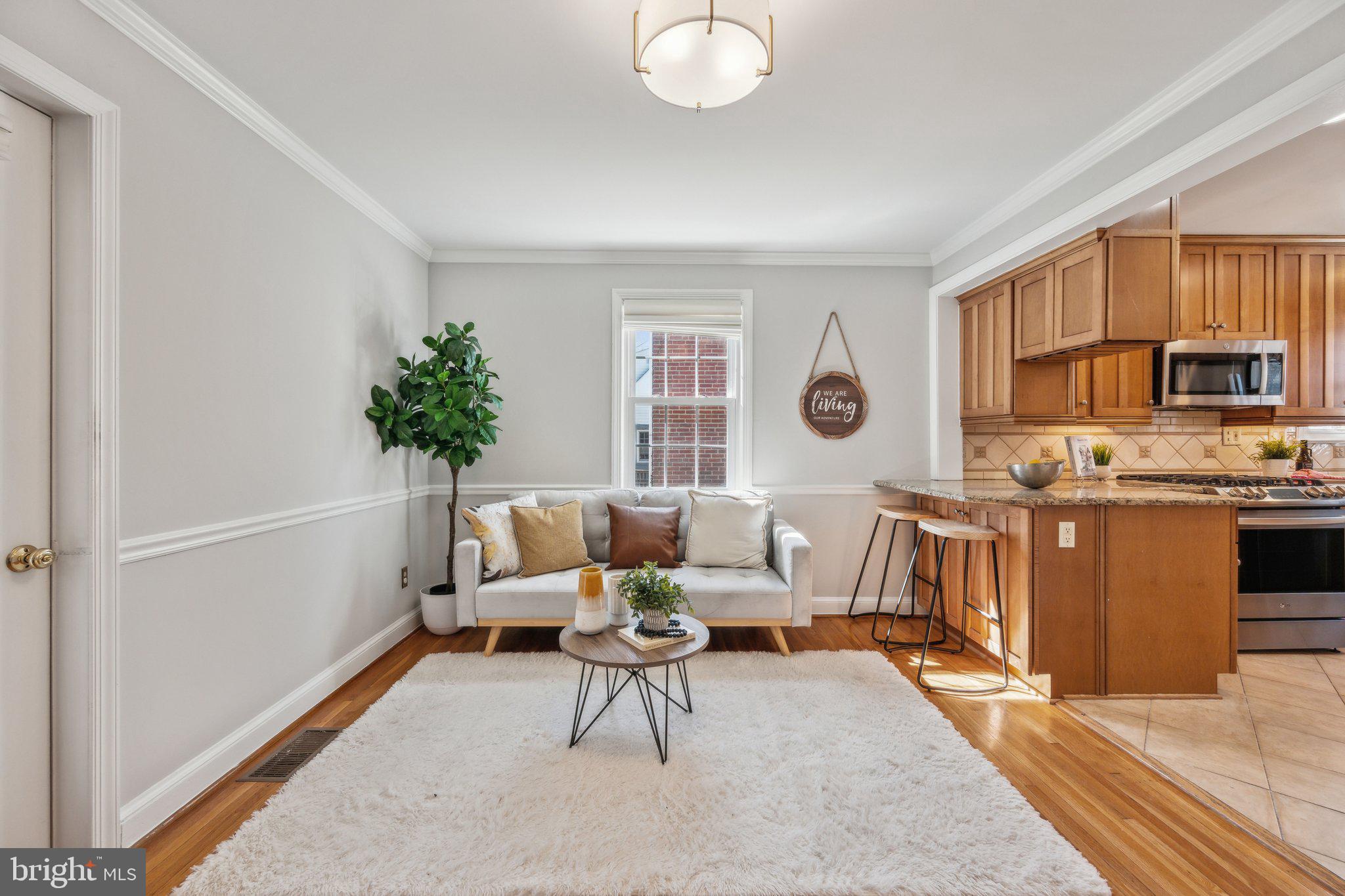1720 Dublin Drive Silver Spring, MD 20902 - Photo 9 of 34 a living room with furniture a rug a lamp and a window