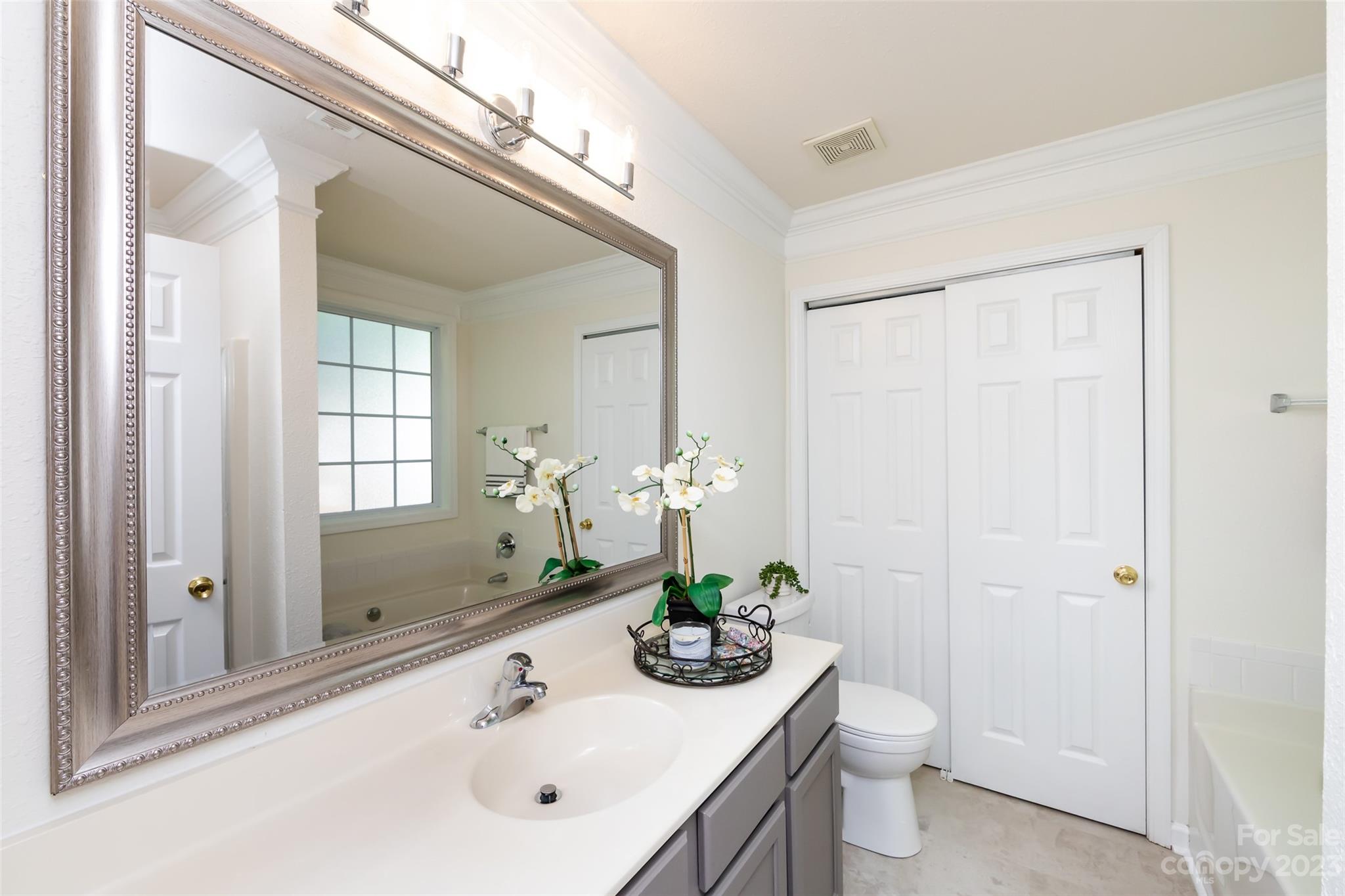 13009 Beddingfield Drive Charlotte, NC 28278 - Photo 21 of 32 a bathroom with a sink a toilet and shower
