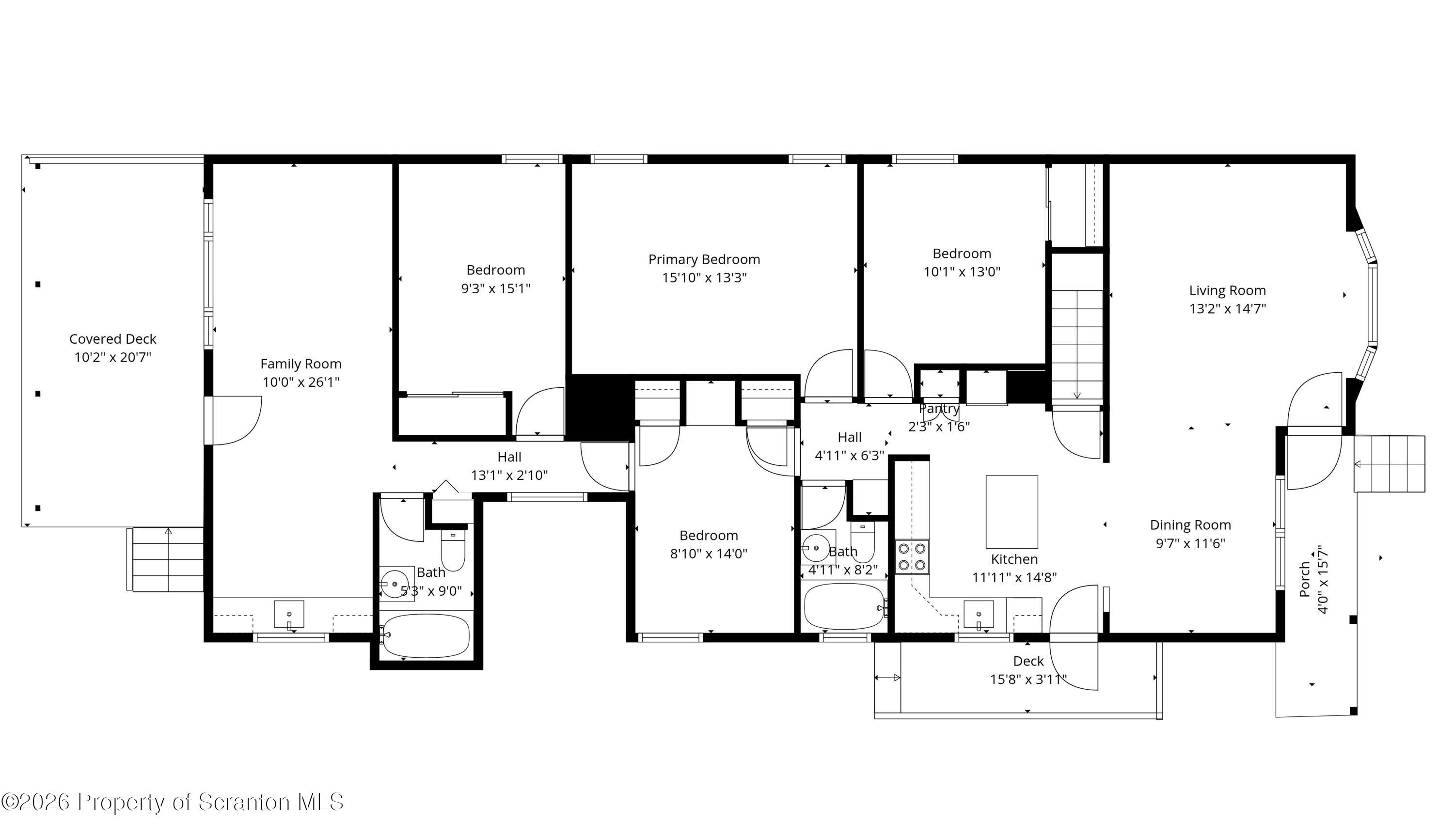 326 Main Street Eynon, PA 18403 - Photo 43 of 43 main floor plan