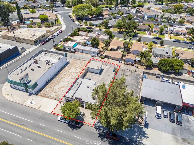 an aerial view of a city