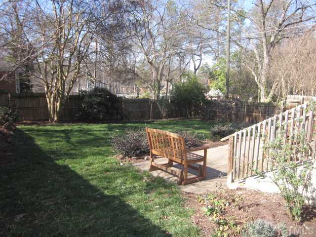 2031 Reaves Drive Raleigh, NC 27608 - Photo 7 of 25 What a great back yard for hosting a summer evening cookout gathering with family and friends! Fenced in back yard provides great space for the kids and pets!