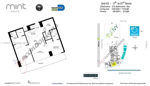 $715,000 | 92 Southwest 3rd Street, Unit 3503, Miami, FL 33130