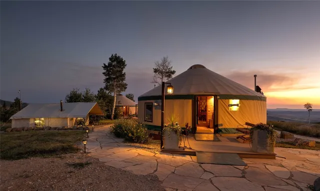 a view of a house with a patio