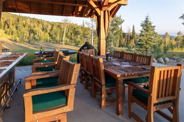 a view of a backyard of a house with a yard