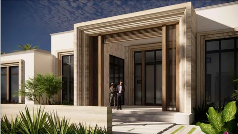 a view of a entryway door front of house