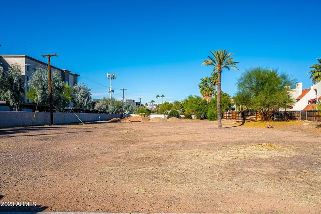 a view of road and houses