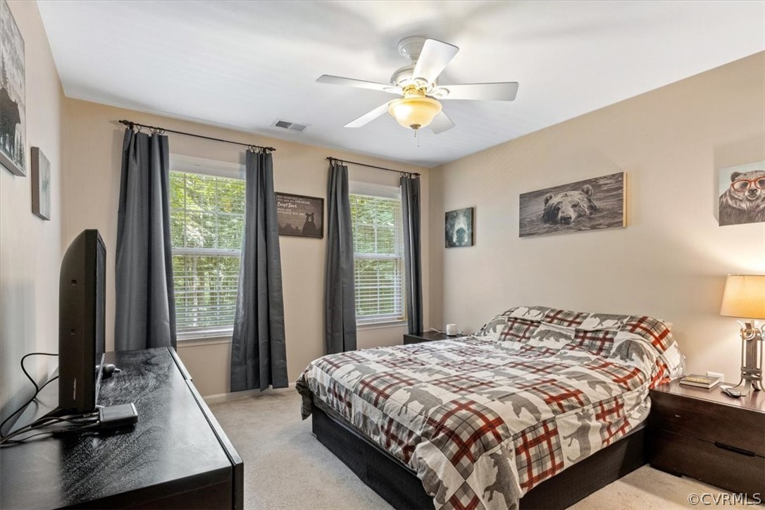 251 Cedar Ridge Drive Ruther Glen, VA 22546 - Photo 23 of 30 a bedroom with a large bed and a chandelier