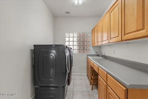 a view of a water fountain and an ocean