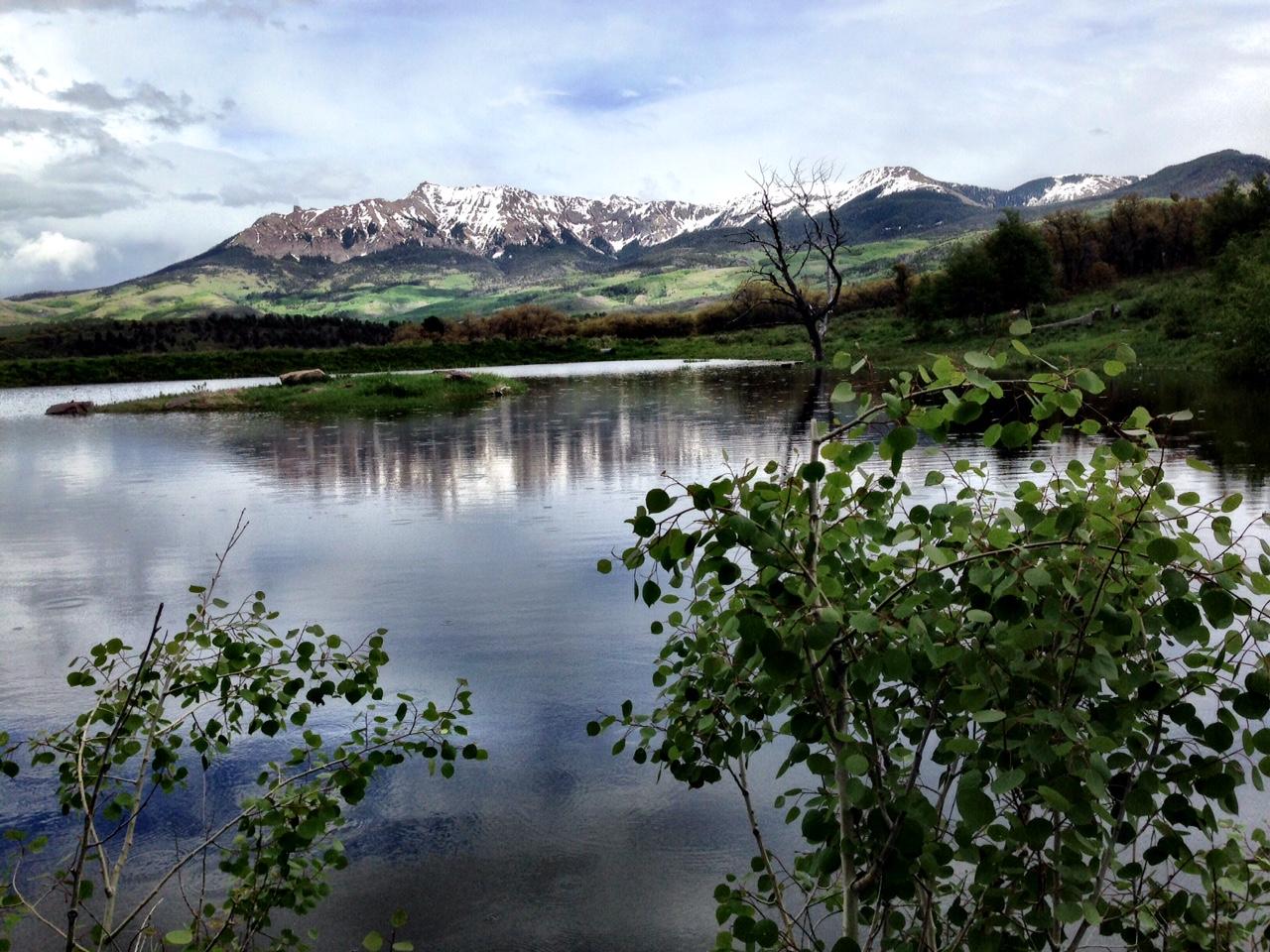 799 Harcourt Trail Placerville, CO 81430 - Photo 24 of 29 a view of a lake with a mountain in the background