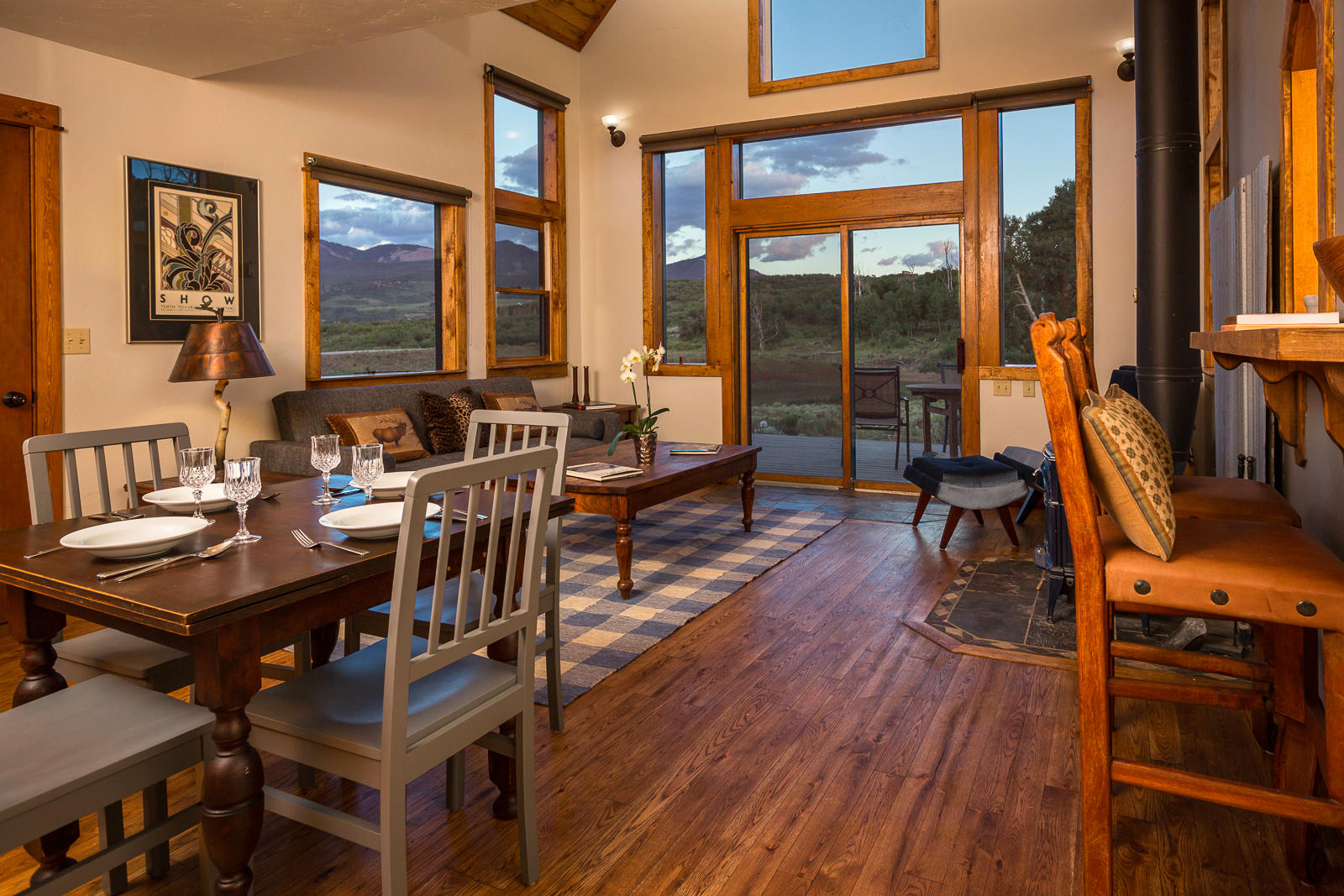 799 Harcourt Trail Placerville, CO 81430 - Photo 5 of 29 a view of a dining room with furniture window and wooden floor