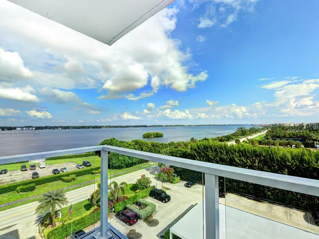 a view of a balcony with outdoor space