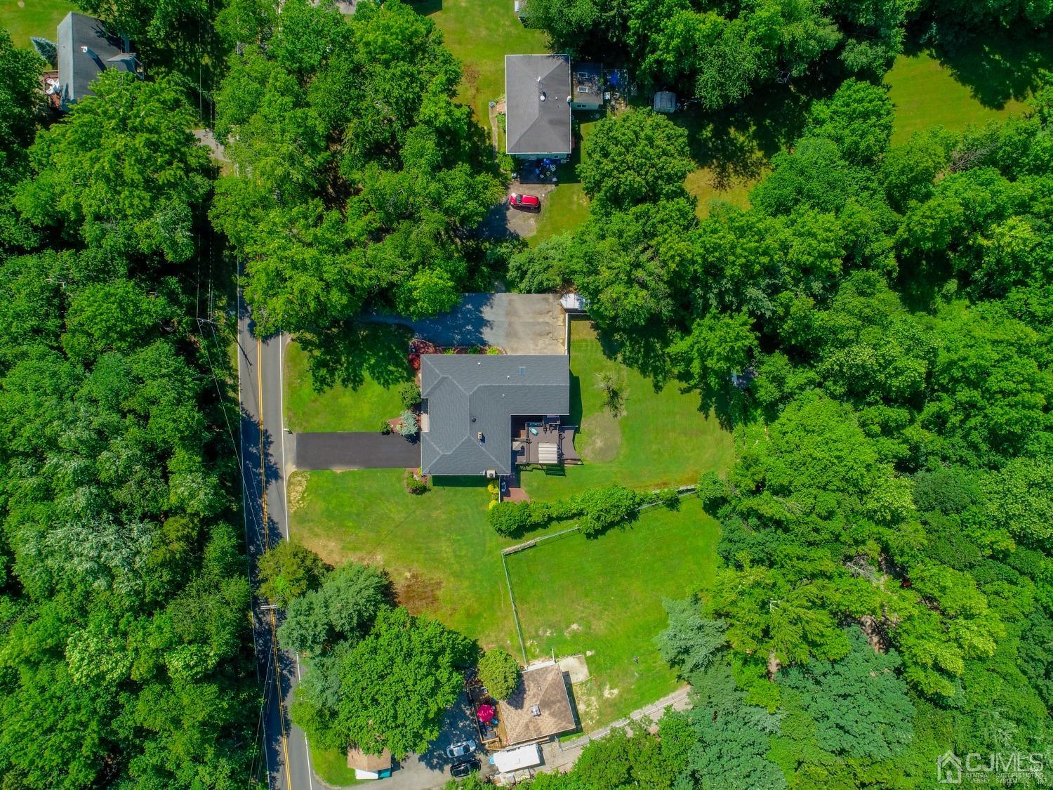 357 Pleasant Valley Road Old Bridge, NJ 08857 - Photo 54 of 55 an aerial view of residential house with outdoor space and trees all around