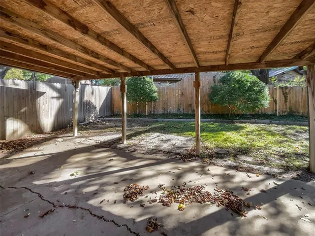 a backyard of a house