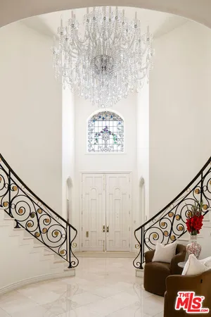a view of a room with rack on the wall