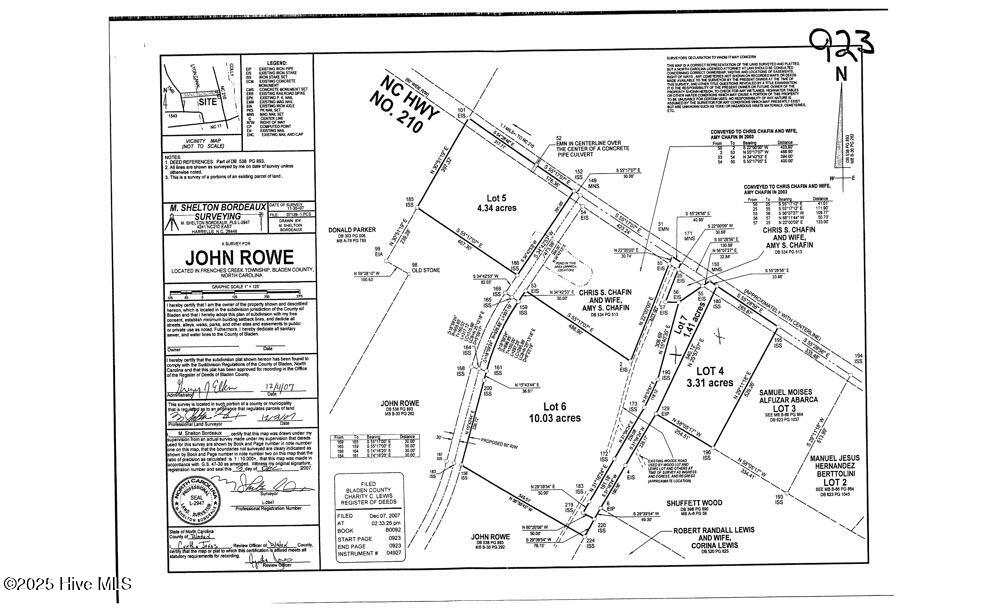 26688 Highway 210 Currie, NC 28435 - Photo 38 of 38 Survey Map 3.31 Acres Lot 4