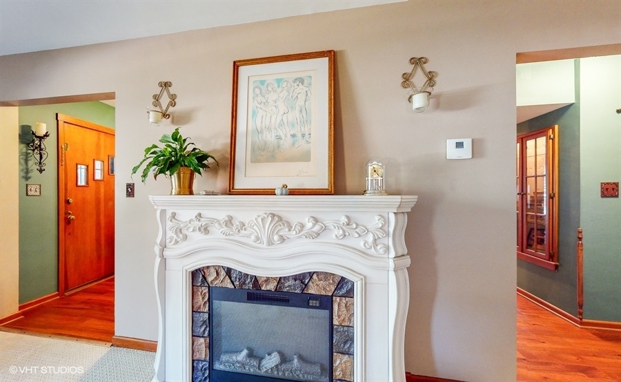 633 Oakland Avenue Elgin, IL 60120 - Photo 5 of 35 a view of fireplace with wooden floor