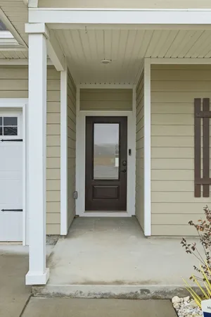 a view of front door of house