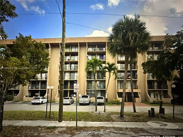 a front view of a building with street