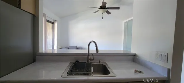 a close view of a sink and a faucet