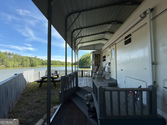 a view of balcony with couch