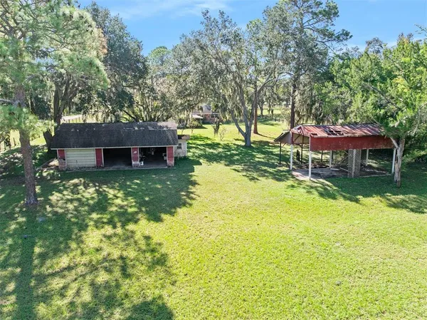 an outdoor space with garden view