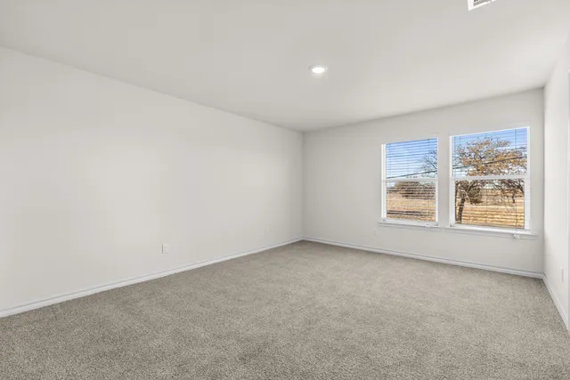 an empty room with a window