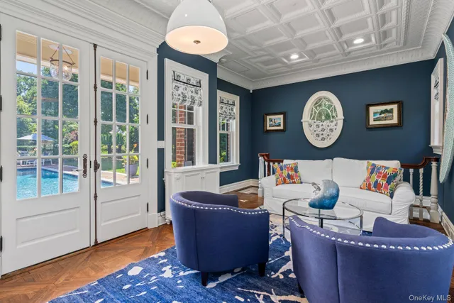 a view of a city and ocean view