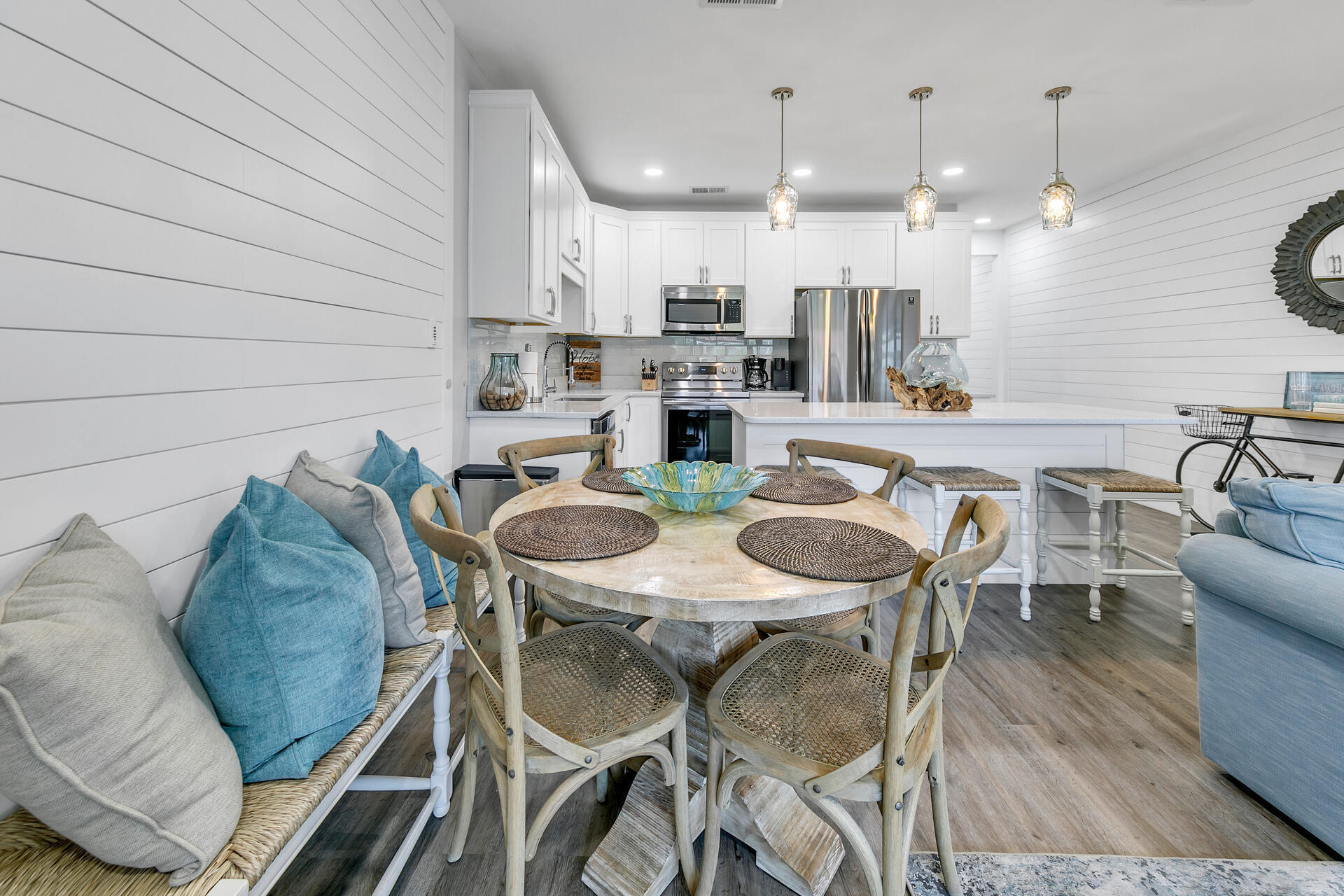 3604 East County Highway 30A, Unit B8 Santa Rosa Beach, FL 32459 - Photo 5 of 39 a dining room with furniture and wooden floor