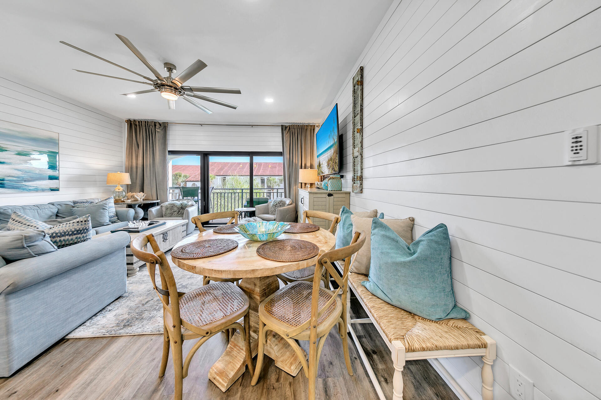 3604 East County Highway 30A, Unit B8 Santa Rosa Beach, FL 32459 - Photo 8 of 39 a view of a dining room with furniture window and outside view