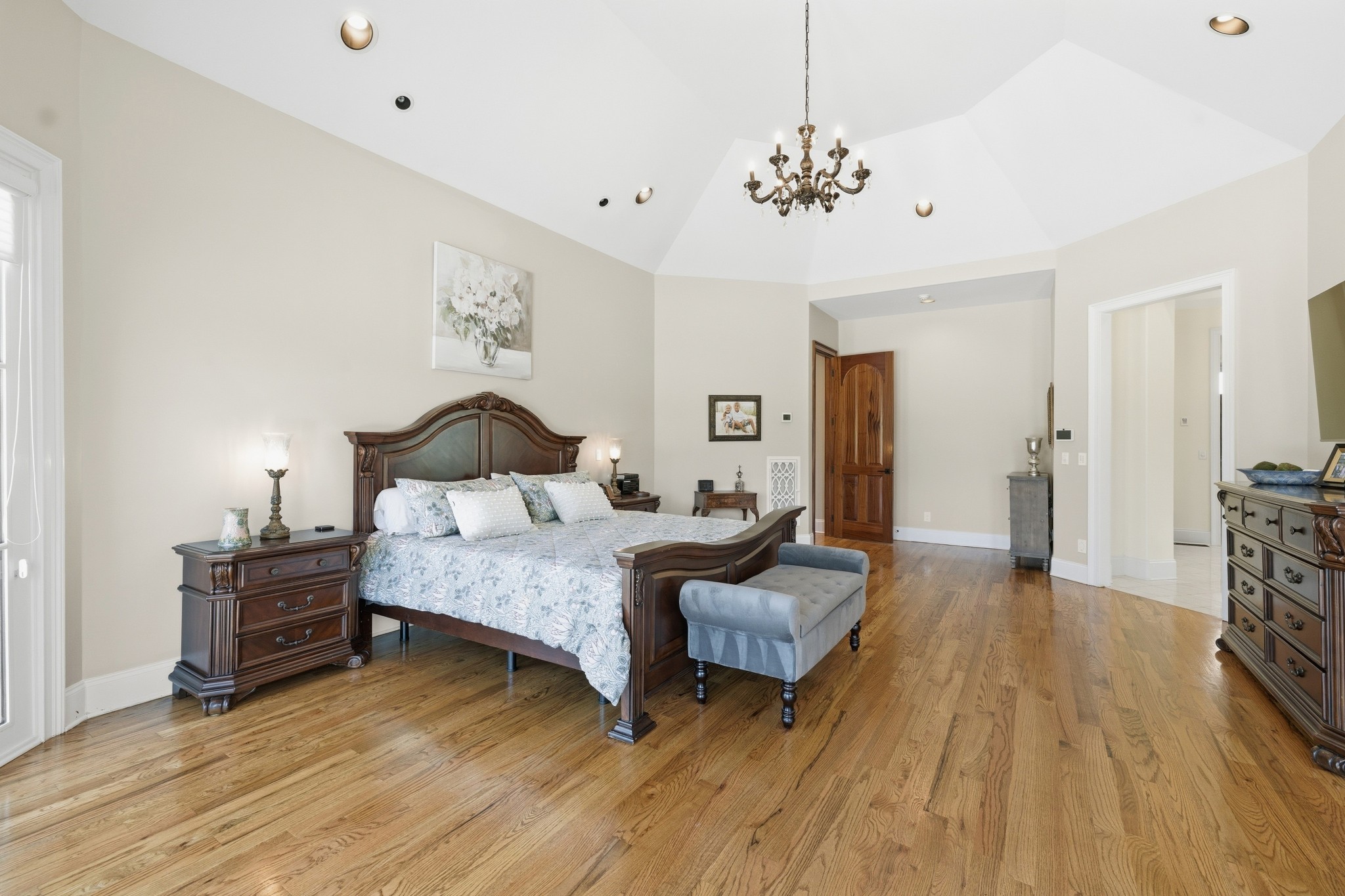 4606 Shores Road Murfreesboro, TN 37128 - Photo 29 of 74 a spacious bedroom with a bed and wooden floor