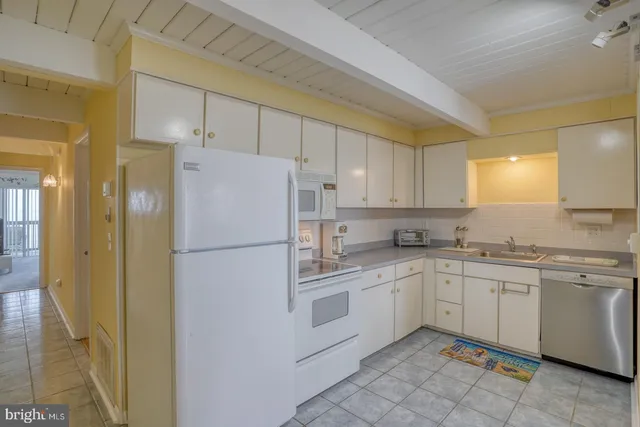 a white refrigerator freezer sitting inside of a kitchen