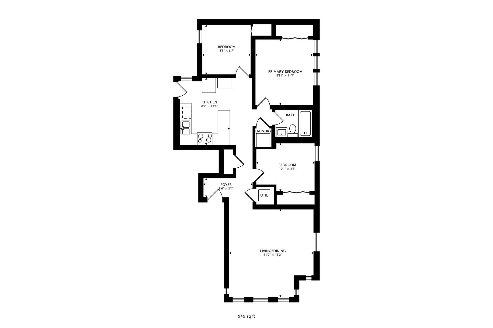 7321 North Paulina Street, Unit 2 Chicago, IL 60626 - Photo 27 of 27 a picture of floor plan