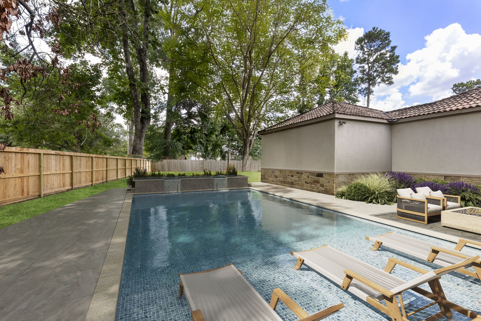 27502 Whispering Maple Way Spring, TX 77386 - Photo 35 of 46 a view of a swimming pool with a patio