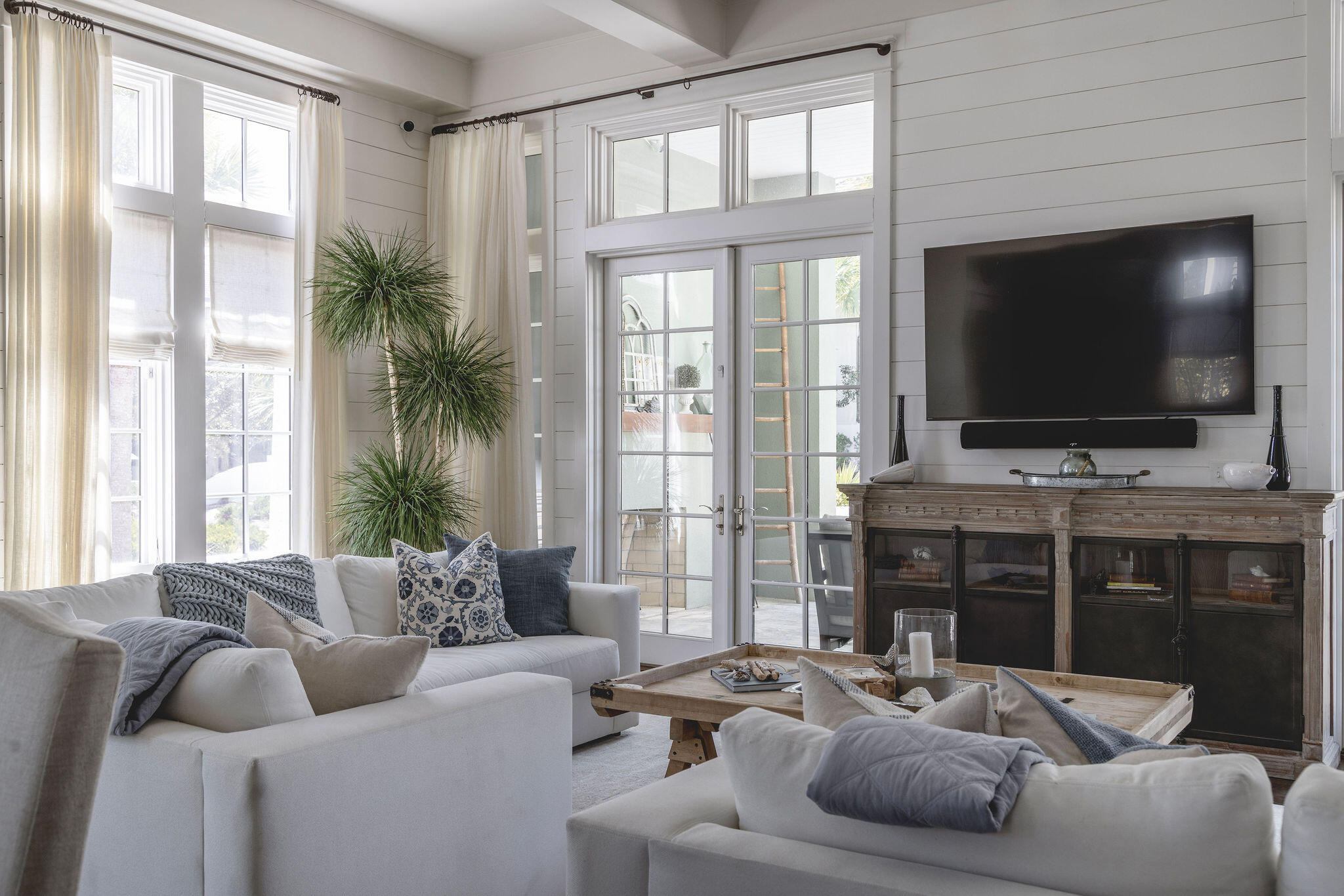 37 East St Lucia Lane Santa Rosa Beach, FL 32459 - Photo 9 of 18 Image #9 | Living room with fireplace an