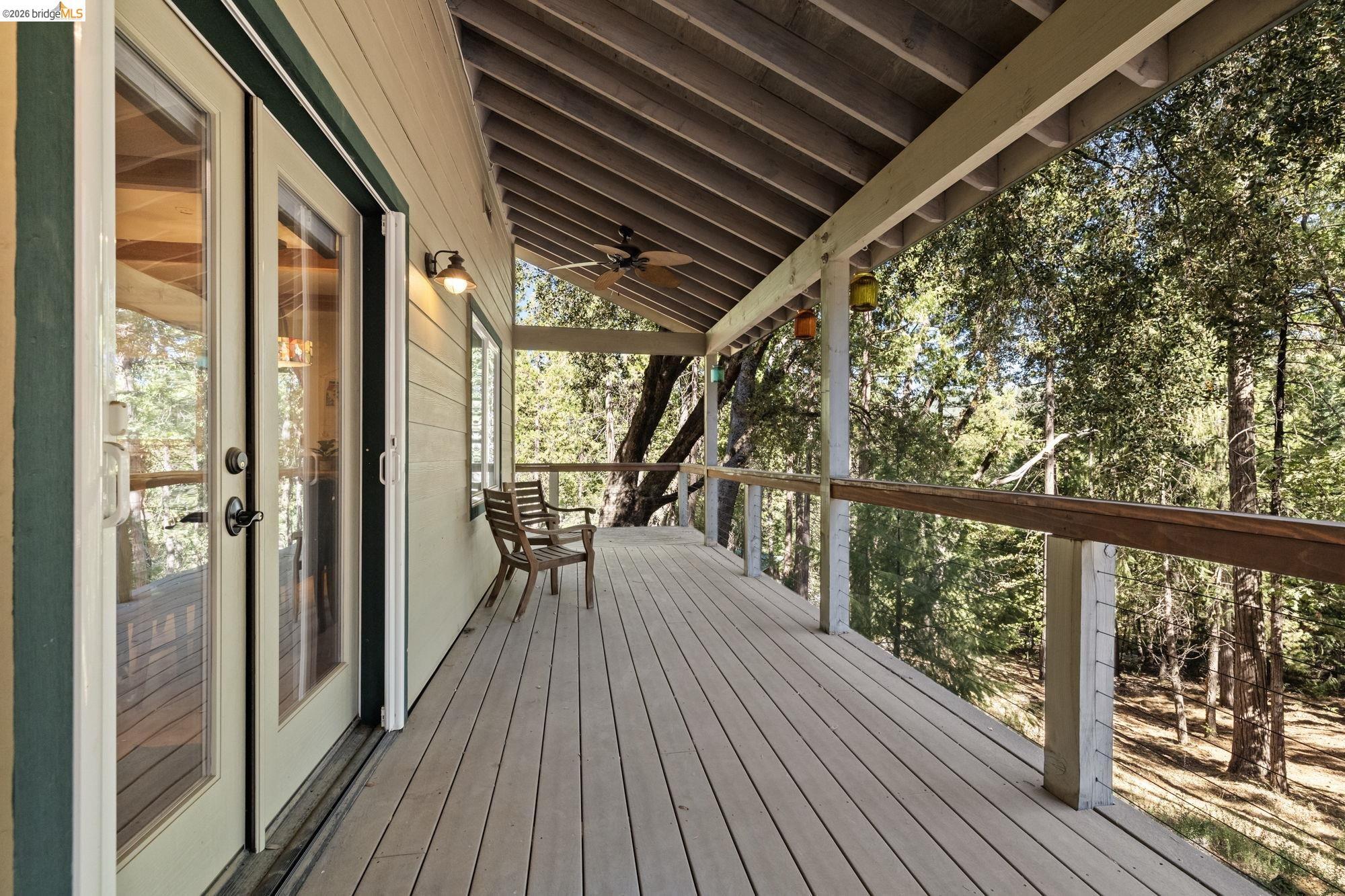 24669 Center Camp Road Twain Harte, CA 95383 - Photo 28 of 33 a view of balcony with wooden floor