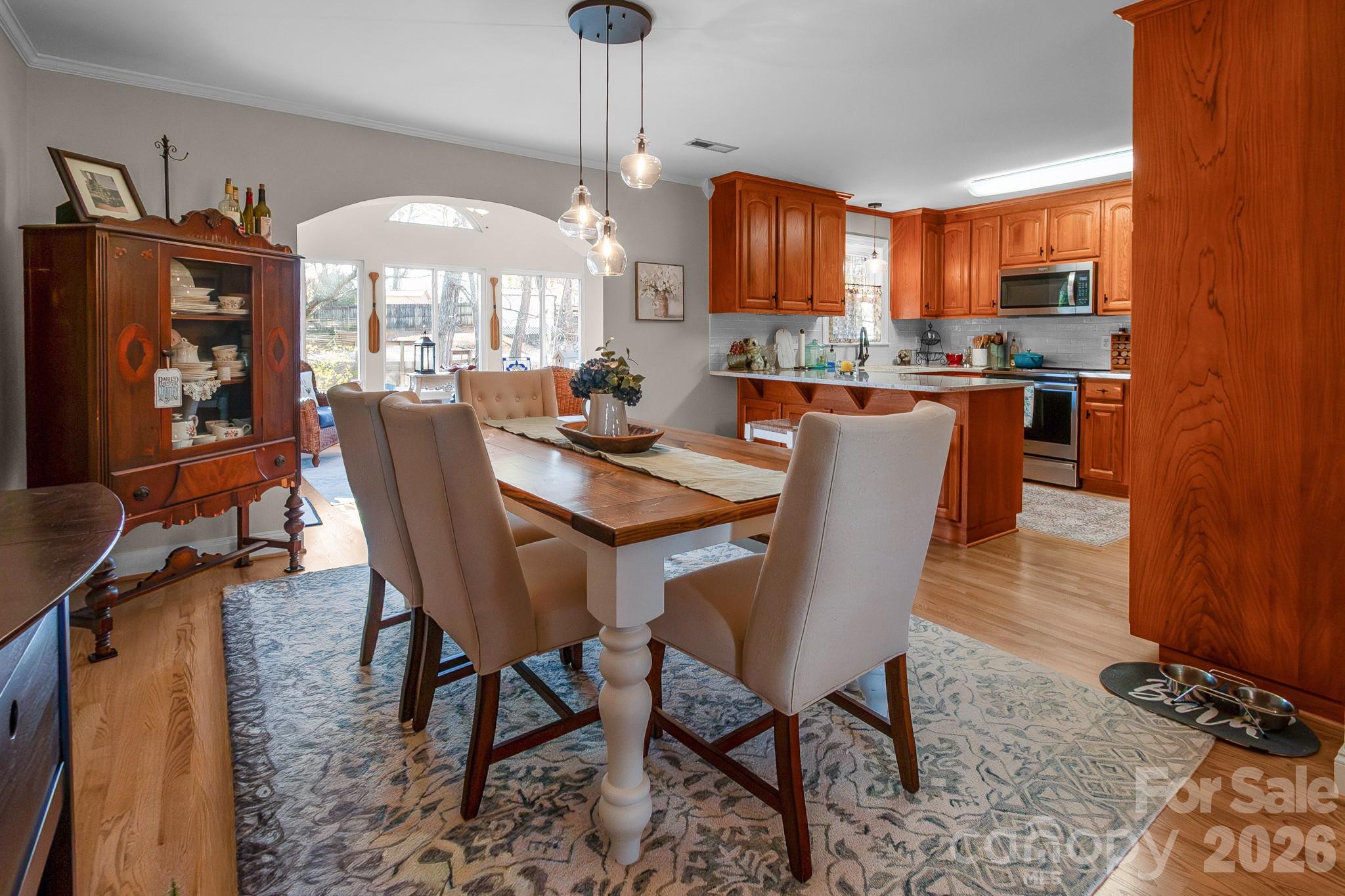 572 Acorn Acres Road Norwood, NC 28128 - Photo 20 of 39 a view of a dining room with furniture window and outside view