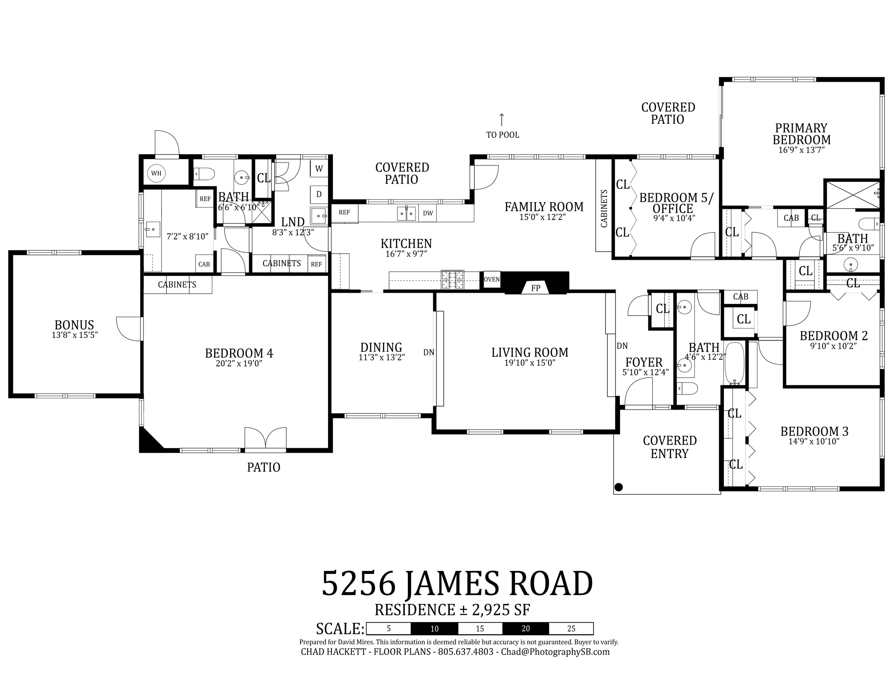 5256 James Road Santa Barbara, CA 93111 - Photo 36 of 36 Floorplan