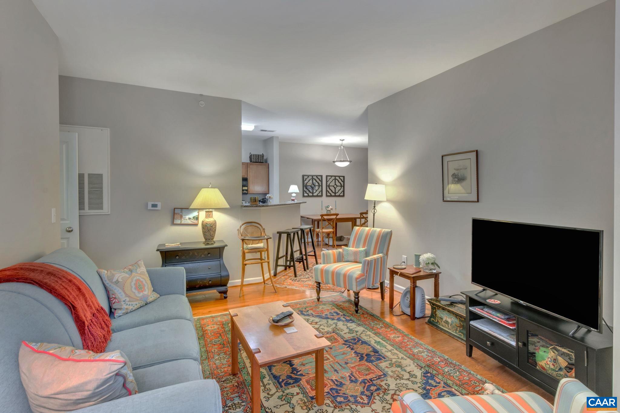 765 Walker Square, Unit 2D Charlottesville, VA 22903 - Photo 13 of 33 a living room with furniture and a flat screen tv