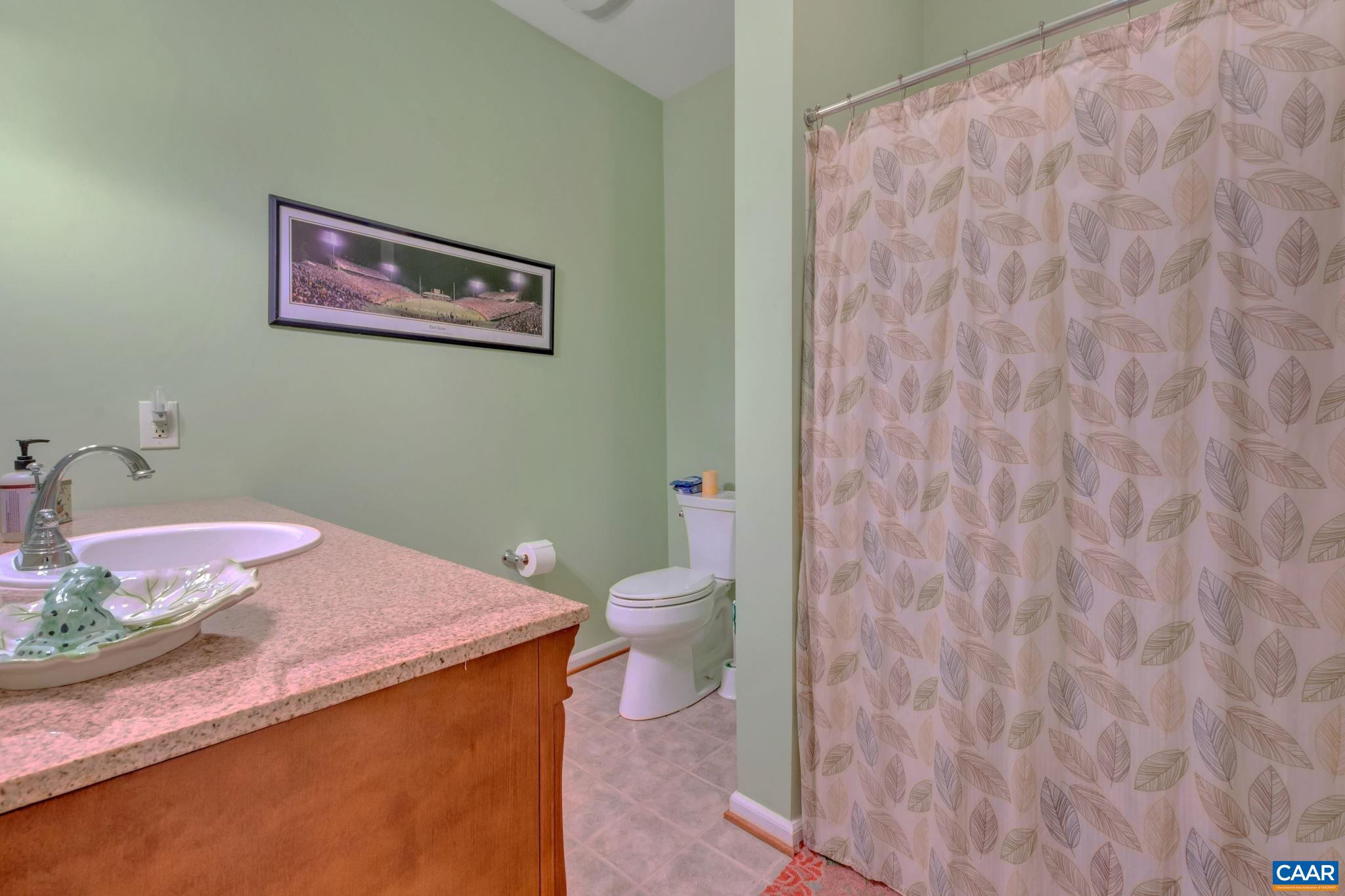 765 Walker Square, Unit 2D Charlottesville, VA 22903 - Photo 16 of 33 a bathroom with a granite countertop sink and a toilet