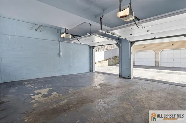 a view of a indoor garage