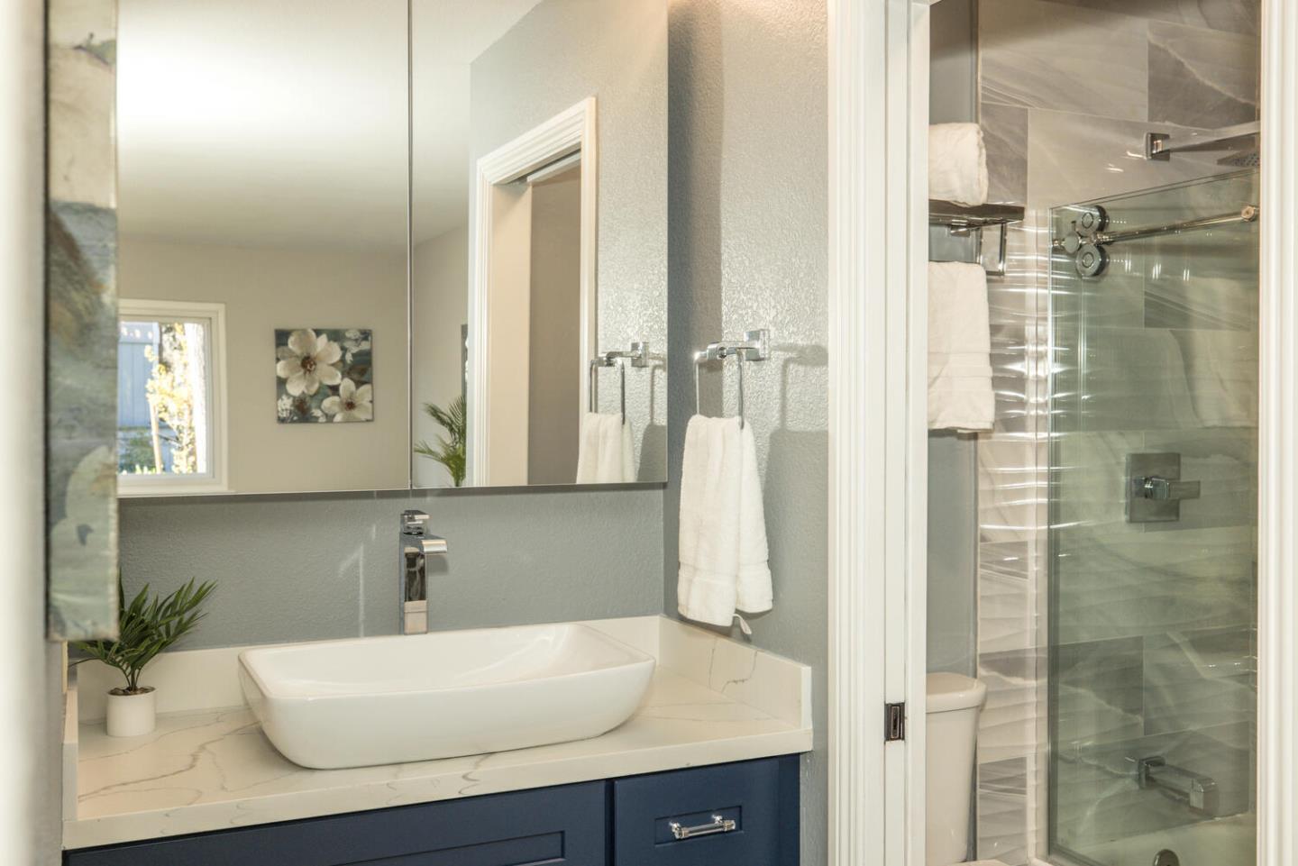 4027 Rector Common Fremont, CA 94538 - Photo 30 of 40 a bathroom with a sink and a mirror
