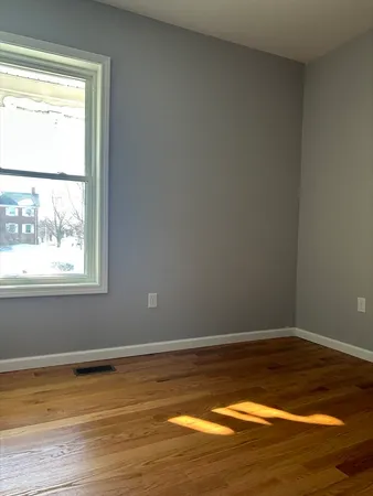 a view of a bathtub in a room