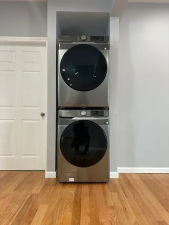 a view of a washer and dryer