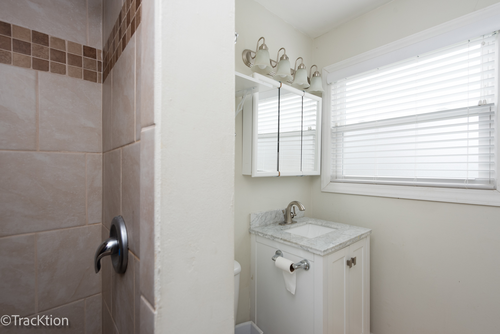 541 Redwood Road Bolingbrook, IL 60440 - Photo 9 of 14 a bathroom with a sink a vanity and a shower