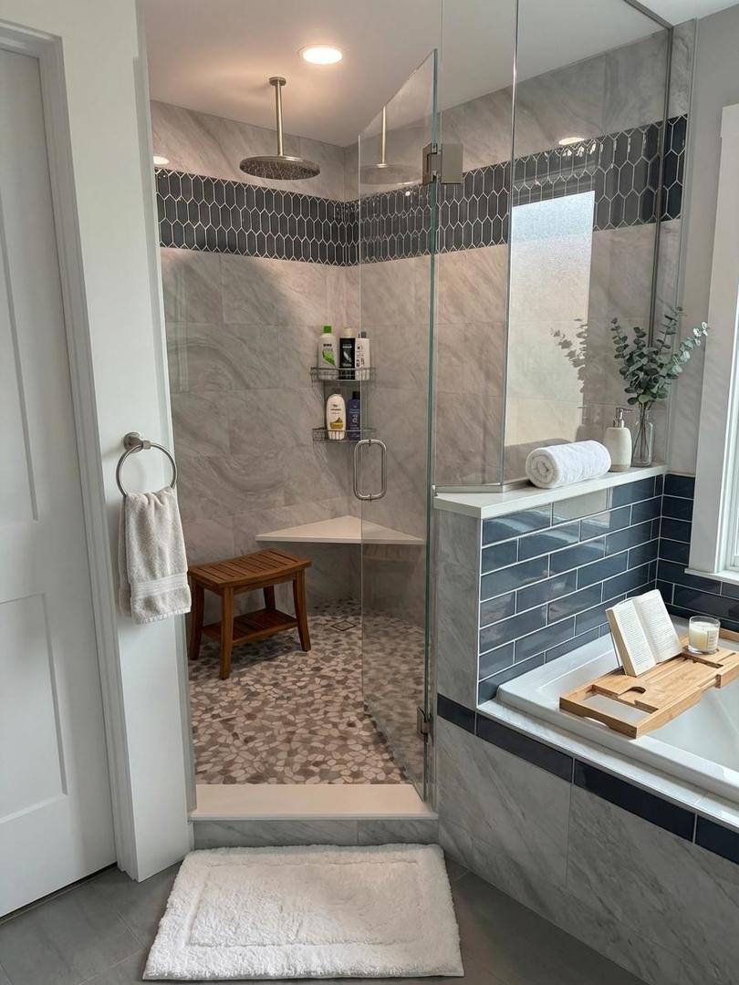 5535 Brookbank Road Downers Grove, IL 60516 - Photo 11 of 22 a bathroom with a shower and a sink