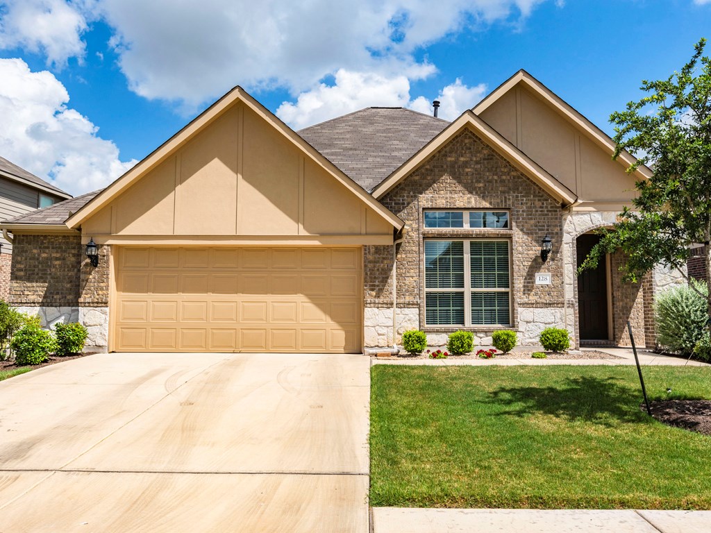 128 Hot Spring Valley Buda, TX 78610 - Photo 1 of 1 Unmistakable pride of ownership in this immaculate like new home! Three sides masonry, Gehan built.