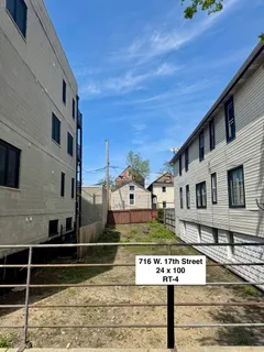 a front view of a building with street