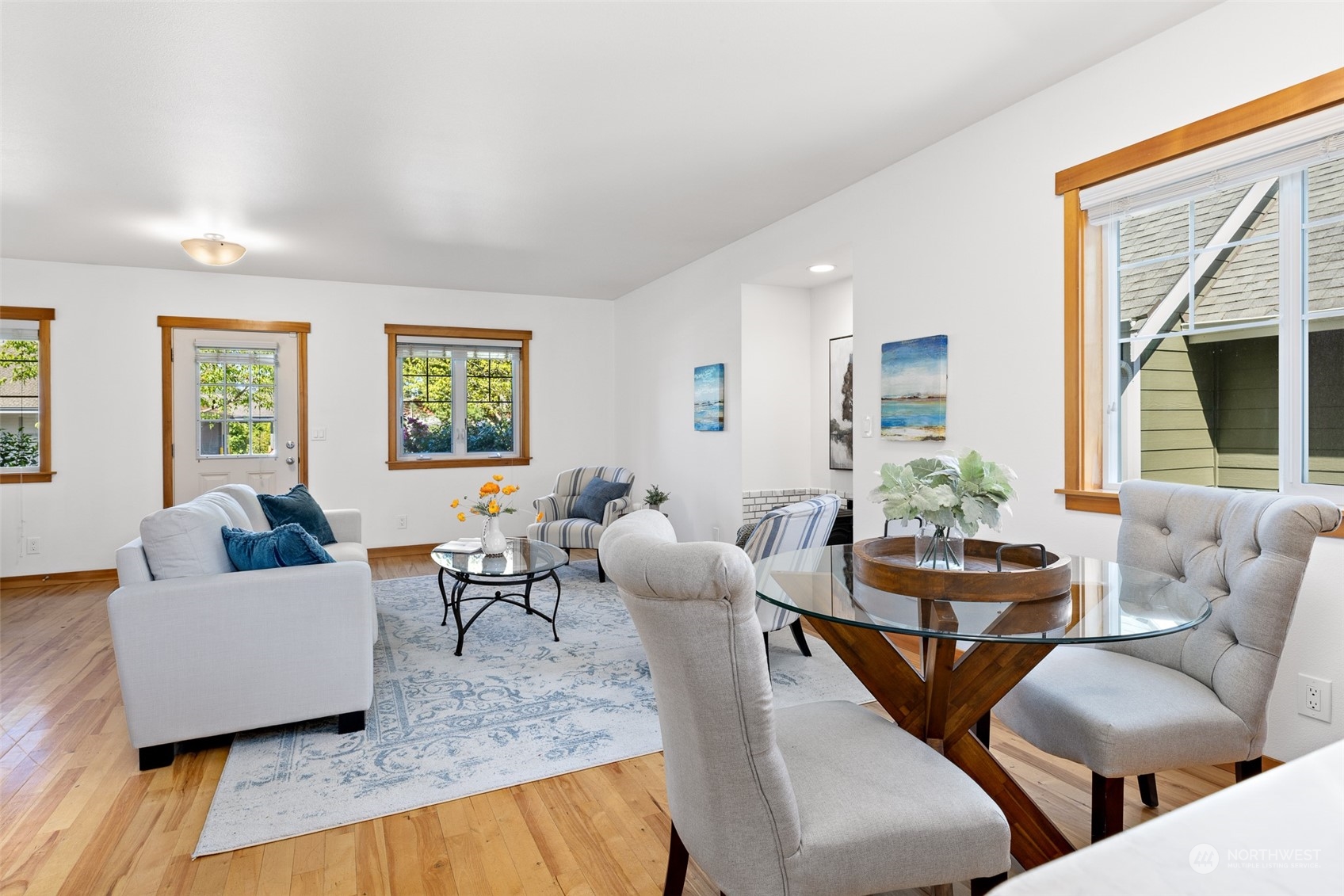 1322 Polly's Lane Bainbridge Island, WA 98110 - Photo 9 of 30 a living room with furniture and a large window