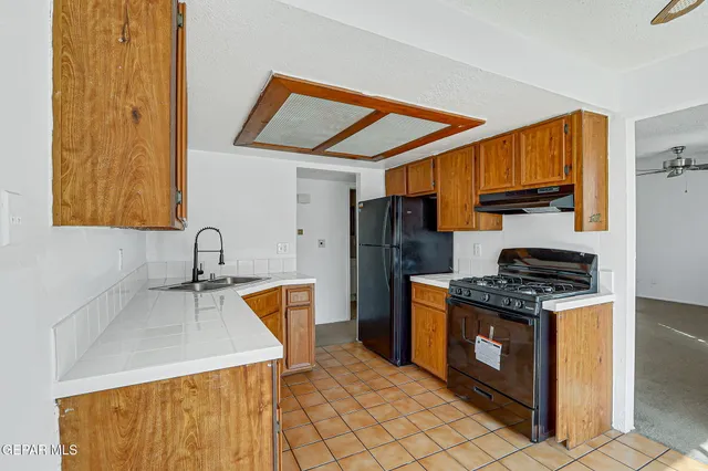 a view of an entryway with a chandelier